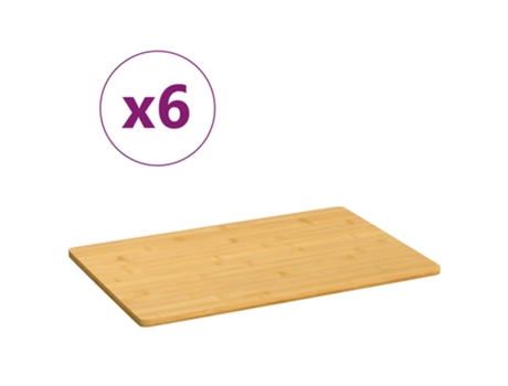 Platos De Desayuno 6 Uds Bambú 35X23X0.8 cm VIDAXL