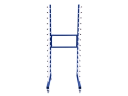Carro de secado industrial con 15 niveles, barras de 55 cm, acero con recubrimiento en polvo y una capacidad total de 375 kg, ideal para Monstershop
