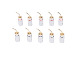 Conectores de cable para altavoz (conectividad profesional, chapado en oro de 24 k)