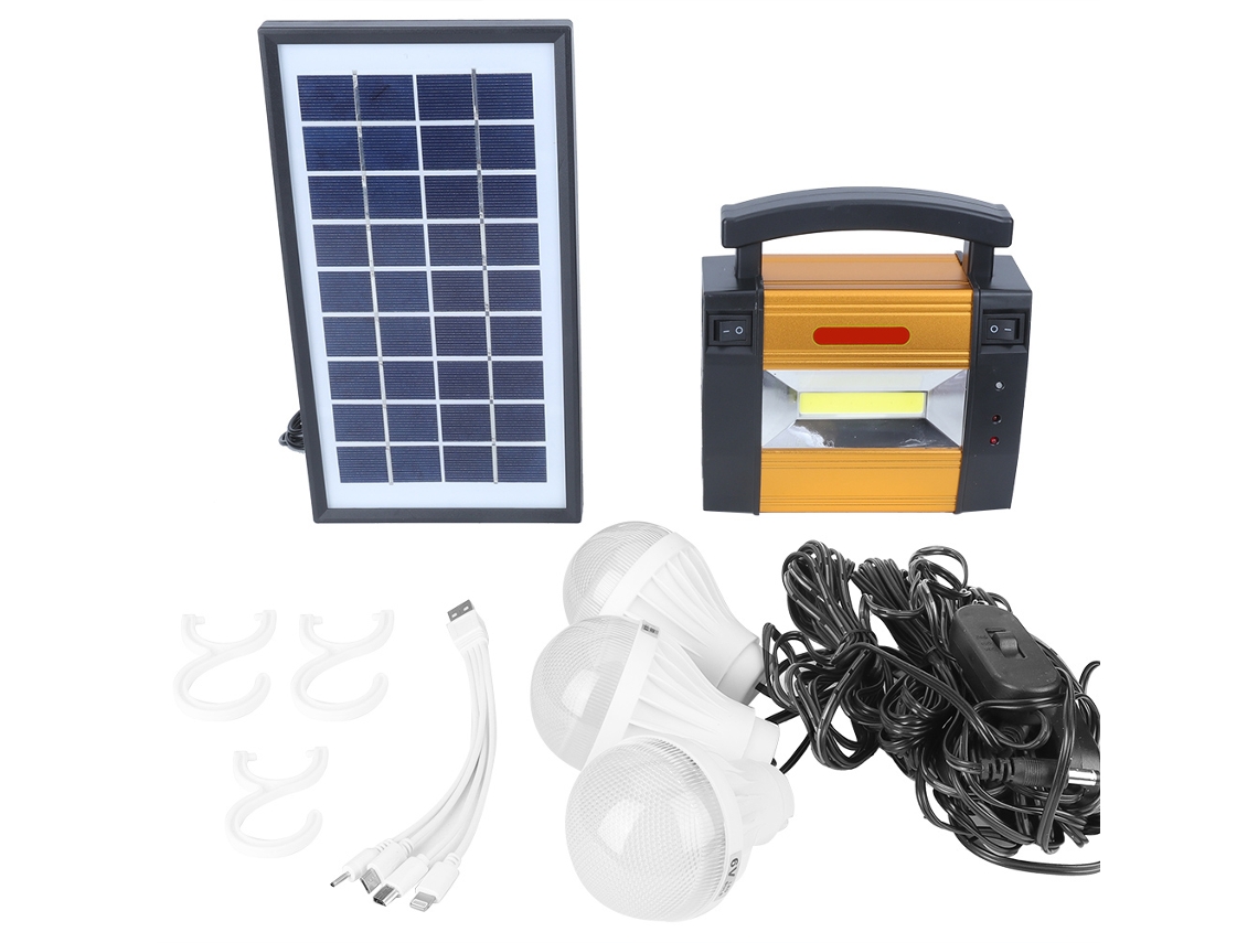 Generador De Energía Solar Multifuncional Lm-367 Con Batería Para El Hogar Y El Camping.