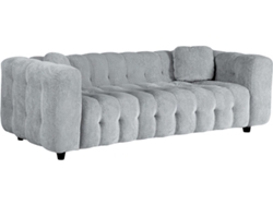 Sofá Vendome Recto de Chenilla 3 Plazas Gris HABITAT ET JARDIN
