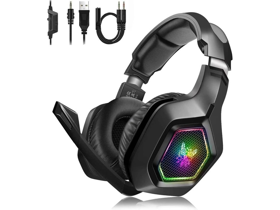 CASCOS AURICULARES CON MICROFONO INTEGRADO PC PORTATIL ORDENADOR GAMING  OFICINA