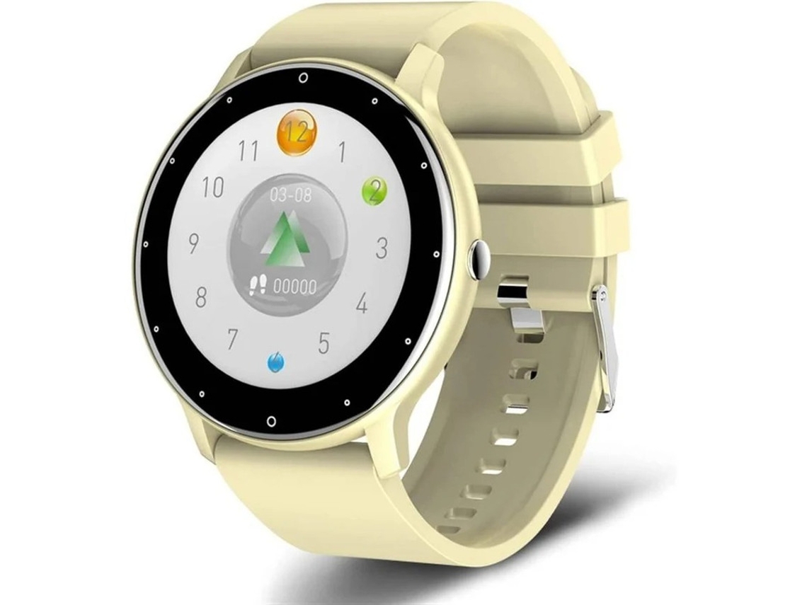 Reloj inteligente deportivo con pantalla táctil completa, resistente al agua IP67, Bluetooth, Android e iOS (dorado)