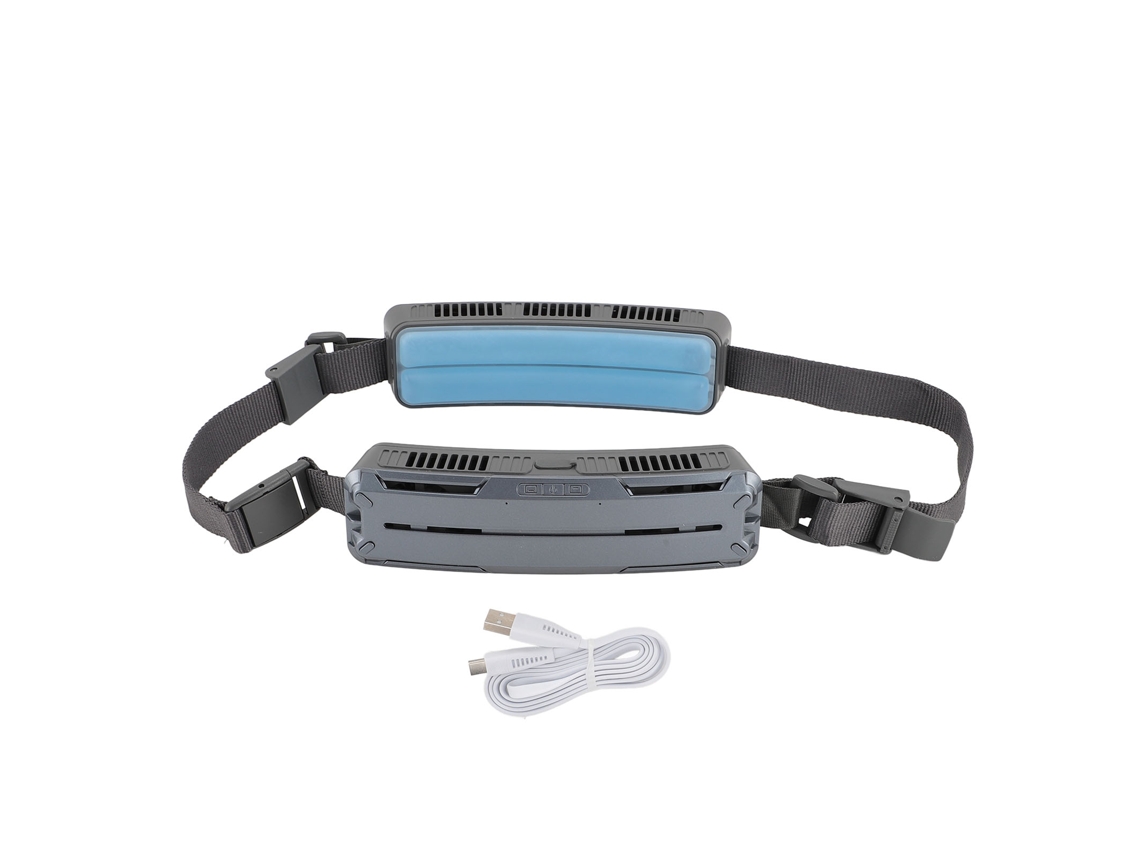 Ventilador Portátil De Cintura Con Correa Ajustable, 6500 Rpm, Doble Sistema De Refrigeración, Recargable.