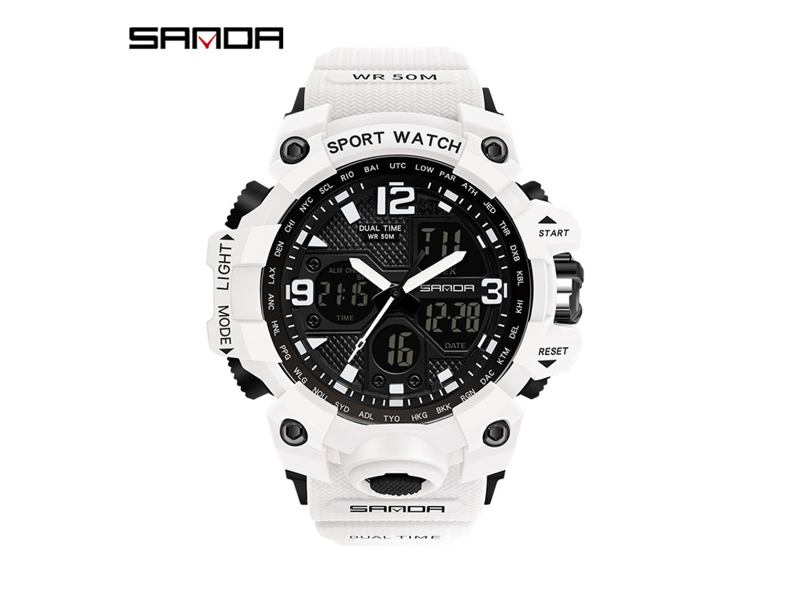 Reloj Deportivo Multifuncional, Moderno Y Elegante (blanco para Mujer) Con Acabado Luminoso.