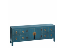 Mueble de TV BIGBUY (Azul - Madera - 130 x 24 x 50.50 cm)