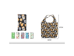 Bolsa de compras reutilizable con estampado de frutas, plegable con bolsa para uso diario, accesorios ecológicos, bolsas de compras, bolsa de mano plegable