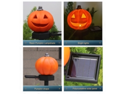 Rebe-luz Solar De Halloween Para Jardín, Calabaza Decorativa Exterior Para Patio, Jardin Y Camino