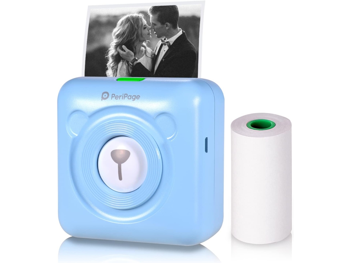 Mini Impresora Térmica Inalámbrica Bluetooth Con Cable Usb Compatible Con Android Ios Smartphone-azul Gertiz