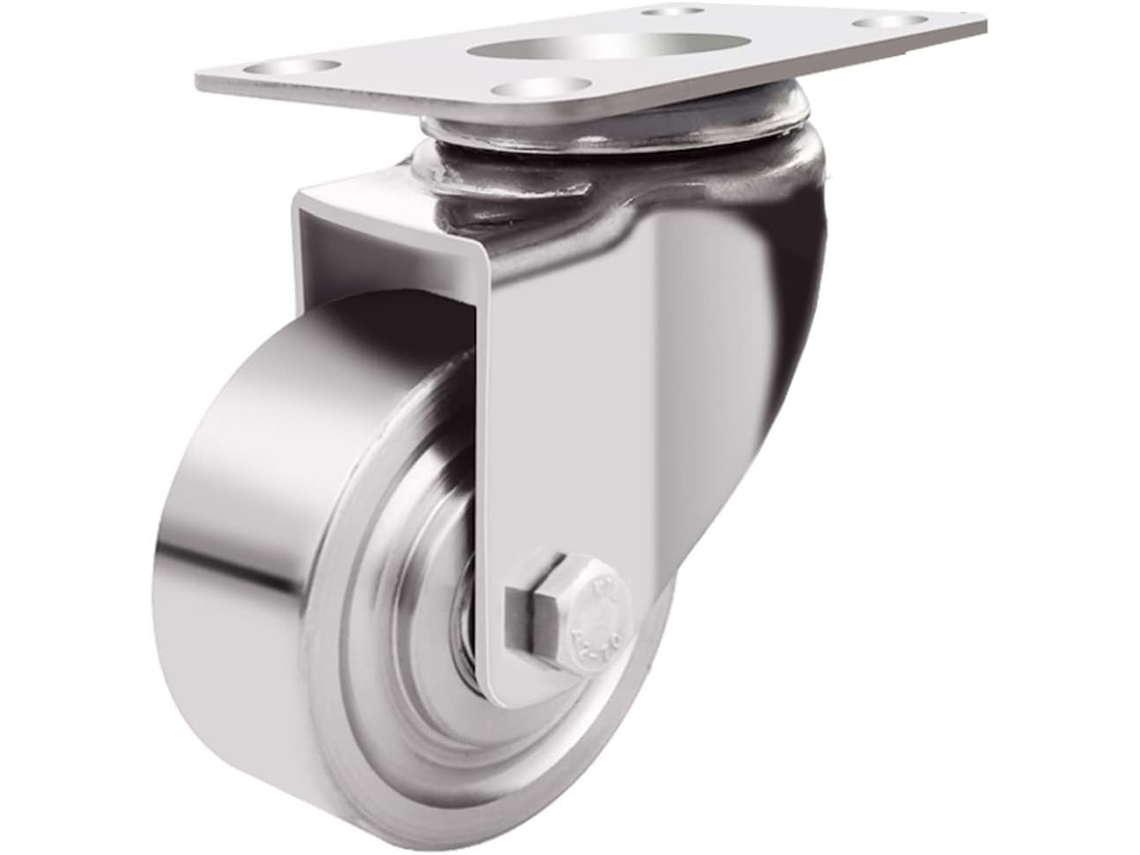 Ruedas Acero 100 Mm Giratorias Para Muebles Ideal Para Uso