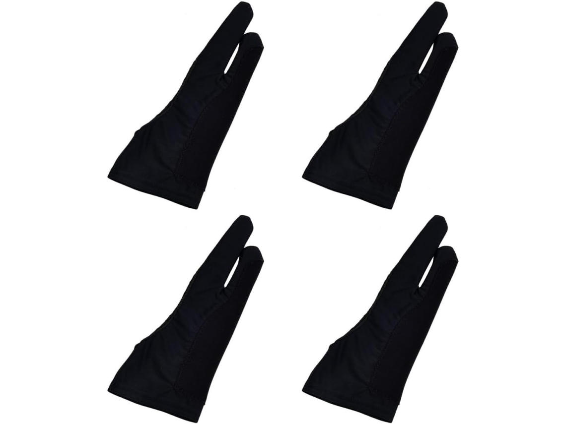 4 Guantes Artista Nailon Cómodos, Piezas Tamaño Mediano,