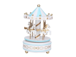Caja De Música Con Forma De Carrusel - Navidad, Boda, Cumpleaños, Decoración - Azul