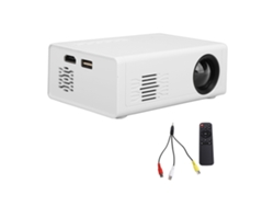 Proyector Usb Portátil Hd 1080p Con Mando A Distancia Para Películas, Vídeos, Smartphone, Tablet Y Portátil - Blanco - Enchufe Británico