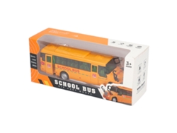 Modelo De Ônibus Escolar Amarelo Liga Metálica Portas Abertas Luzes Sons 1:32