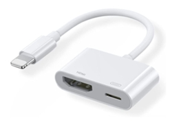 Adaptador HDMI para iPhone a TV, Cable de transmisión HDMI Lightning a HDMI Blanco Elisefashion