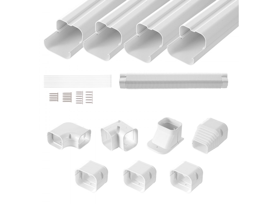 Juego de cubiertas para línea de aire acondicionado minisplit de PVC pintable de Tekmaquinas