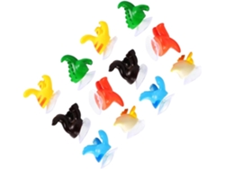 Ganchos Con Ventosa En Forma De Cola De Animal, 12 Unidades, Multicolor,