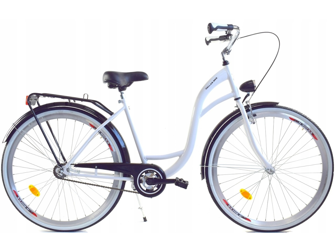 Bicicleta robusta de 26 pulgadas para mujer, blanca y negra, de Dallas Bike B.active