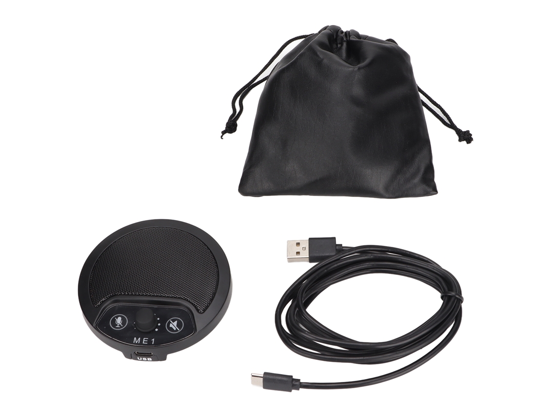 Micrófono De Conferencia Usb Estéreo Omnidireccional De 360° Con Condensador Y Botón De Silencio Para Videoconferencias