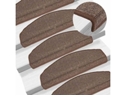 Peldaños De Escalera 15 Piezas 65x24x4 Cm Marrón Café