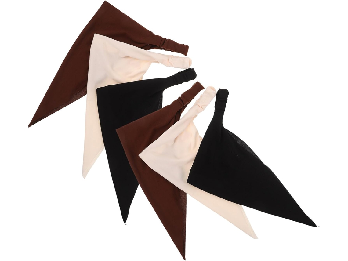 Conjunto De 6 Bandanas De Cabelo Femininas Em Algodão Macio