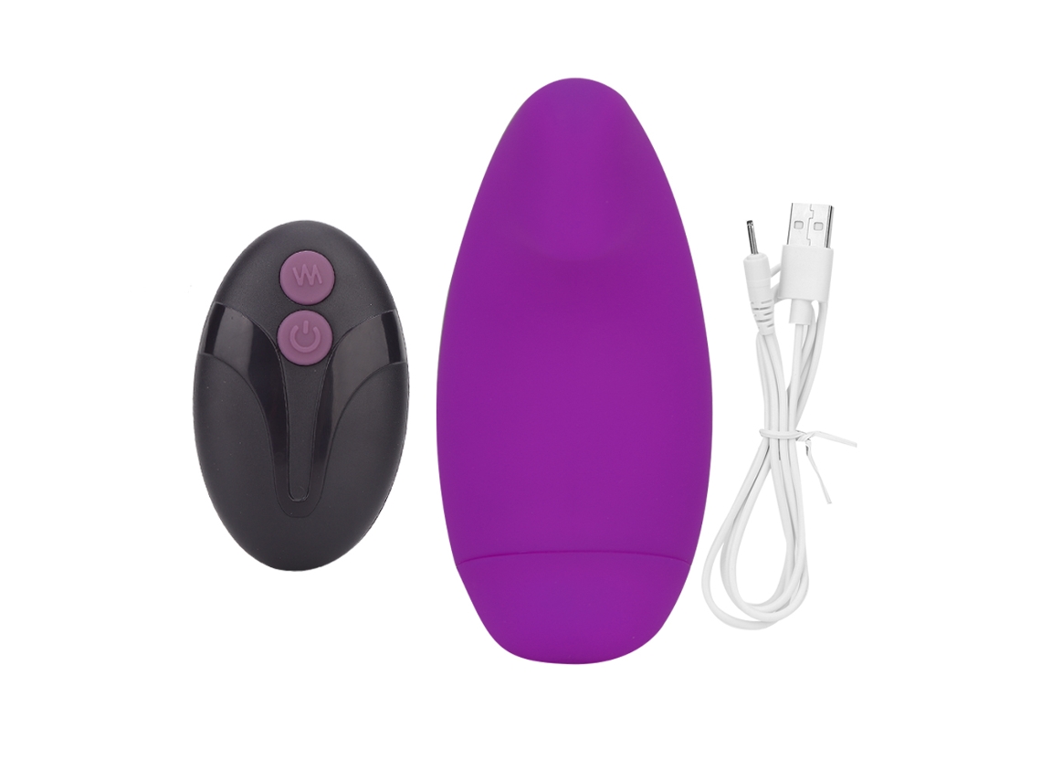 Mini Control Remoto Inalámbrico Usb Recargable Vibrador Para Mujeres Juguete Adulto Morado