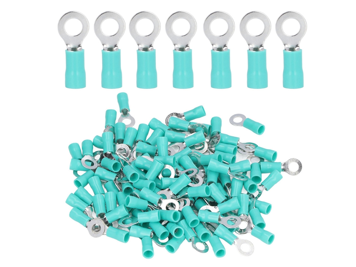2026velora-100pcs Terminales Anillados De Cobre Aislados Para Cable Eléctrico Awg12‑10 Rv5.5‑6