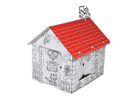Casita de juego de cartas para pintar princesas