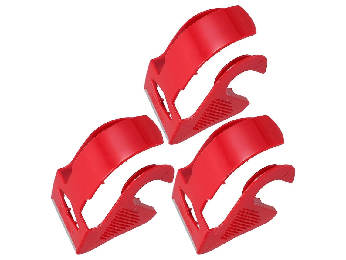 Dispensador de cinta adhesiva de plástico rojo para embalaje, eficiente y silencioso. Ligero, compacto y fácil de sujetar. GOKOCO