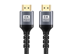 8K versão 2.1 Cabo HDMI de alta velocidade 8K a 60 Hz 4K a 120 Hz Multicolor 1 m