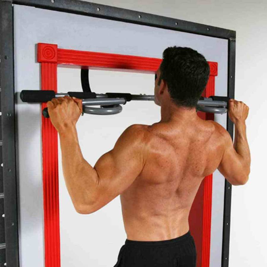 Barra Elevaciones Iron gym xtreme negro capacidad 100 kg acero dominadas irg002 aparato ejercitar la parte superior del cuerpo color