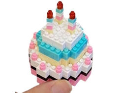 Blocos de Construção Micro Bolo Fofo Plástico Cores Vibrantes Kit de Construção para Crianças