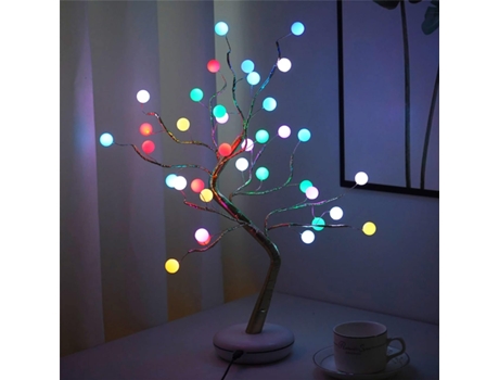 Lámpara de noche - Bola redonda LED RGB - Control remoto ZMDECQNA