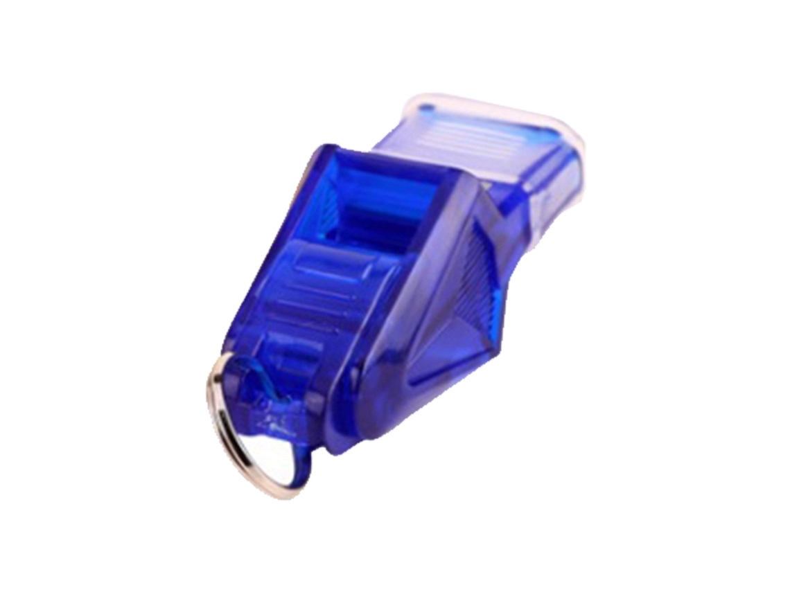 Silbato de plástico sin semillas, sonido fuerte, azul oscuro, sin marca.