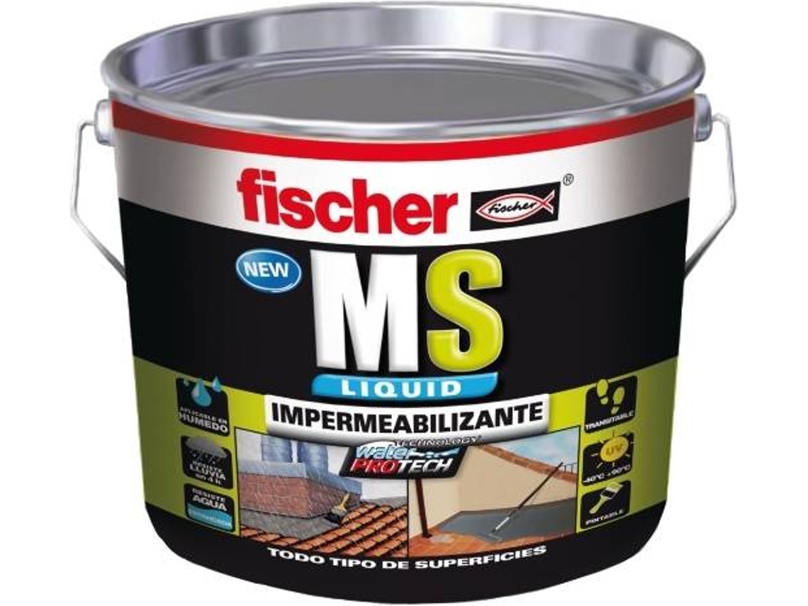 Impermeabilizante FISCHER MS Líquido 4 Kg Gris