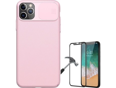 Carcasa y Protector iPhone 11 Pro Max Nillkin Camshield Rosa
