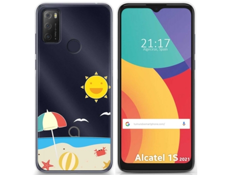 Carcasa Alcatel 1S 2021 / 3L 2021 TUMUNDOSMARTPHONE Dibujos Transparente Multicolor
