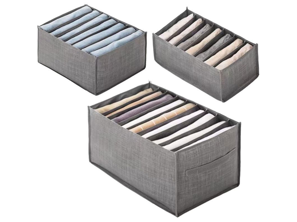 Fasst-3 Organizadores De Ropa Para Armario, Plegables Con Compartimentos Para Ropa, Calzoncillos, Brassieres Y Pantalones