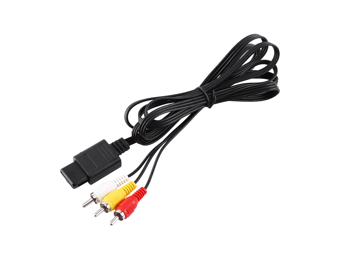 Cable Rca Compuesto A/v Para N64 Nintendo Gamecube Tv Video Audio 1.8m