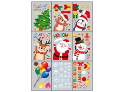 Pegatinas de Navidad ZMDECQNA Adhesivos Ventanas Forma Copo Nieve Navideño Diseño Blanco