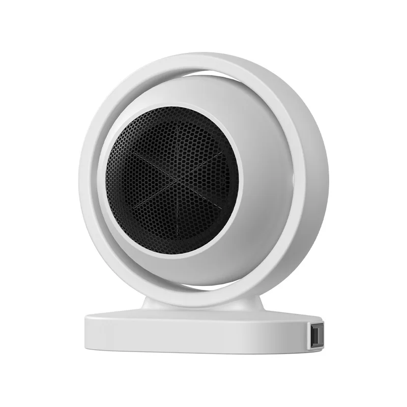 Mini calefactor eléctrico con ventilador PTC para dormitorios y baños MDUG (blanco)
