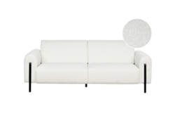 Sofá de 3 plazas BELIANI Askim de Bouclé Blanco 207x122x87