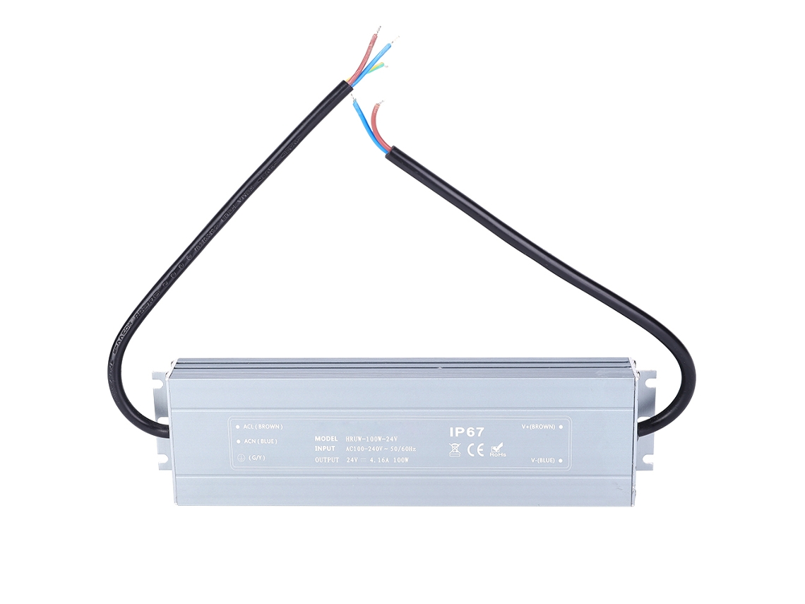Fuente De Alimentación Led Hruw-100w-24v Con Controlador De Transformador, Resistente Al Agua Ip67, 100-240 V Ca