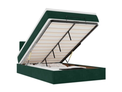 Maison Exclusive - Estructura Cama Otomana Colchón Terciopelo Verde Oscuro