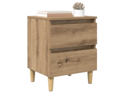 Maison Exclusive - Armarios De Cama 2 Pcs Roble Artesanal 40 X 35 X 50 Cm
