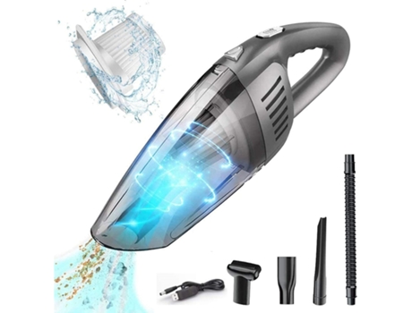 Aspirador portátil inalámbrico de mano para coche, fuerte succión de 7000PA, alta potencia de 120W, limpieza rápida, uso en seco y húmedo