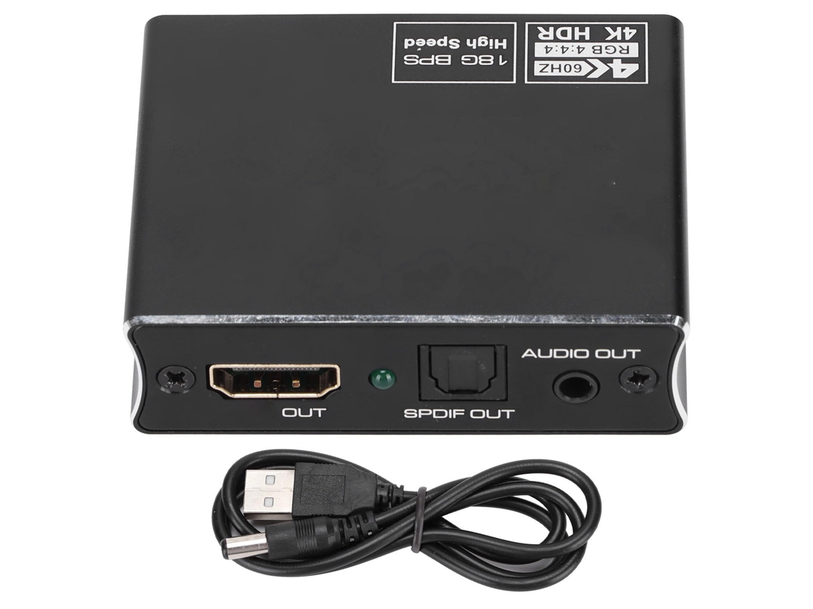 Divisor De Audio De Fibra Óptica 4k Hd De 60 Hz Con Divisor Estable Y Extracción De Audio 5.1/7.1.