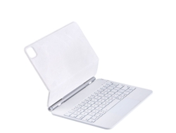 Funda con teclado Bluetooth Fwinl para iPad Air 5 de 10,9 x 7 pulgadas (con suspensión y adsorción magnética mágica) - Blanco portugués