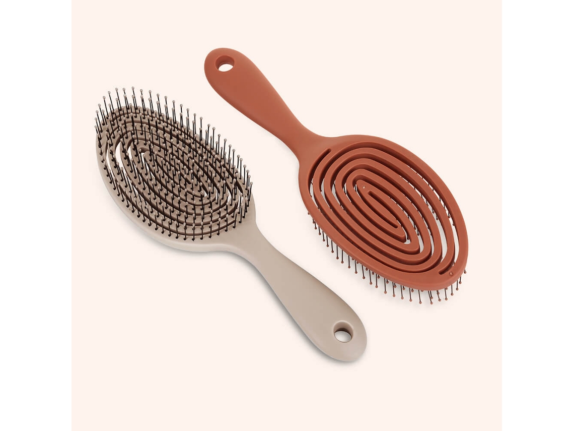 Peine De Masaje Elástico Antiestático Relajante Para El Cabello Con Dientes Con Memoria, Apto Para Uso En Seco Y Húmedo.