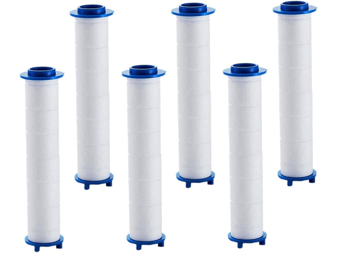 Kit de 6 filtros de repuesto para ducha de alta presión. Slowmoose